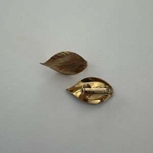 Vintage‎ Dior Gold Leaf Earrings